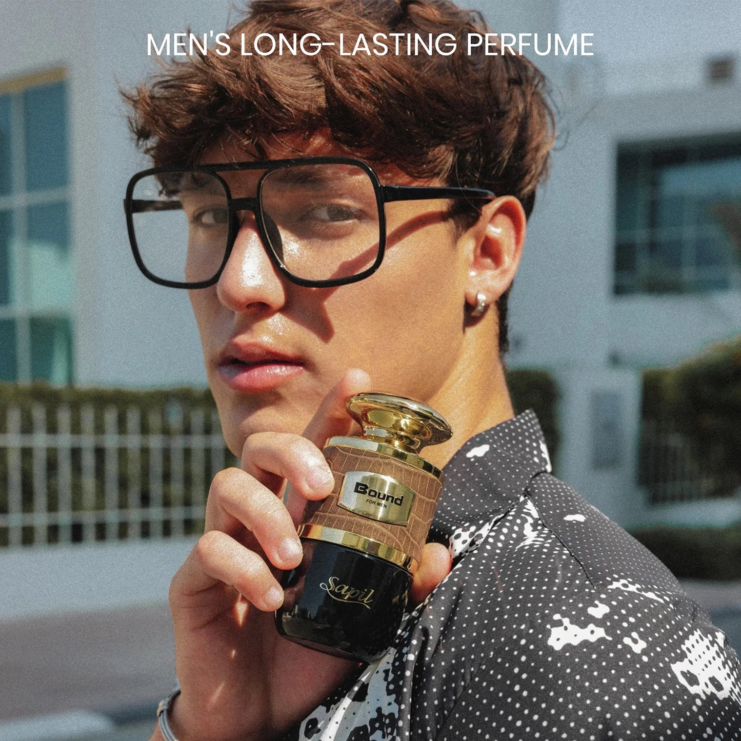Sapil Bound 100ml Eau de Toilette stylish man holding bottle