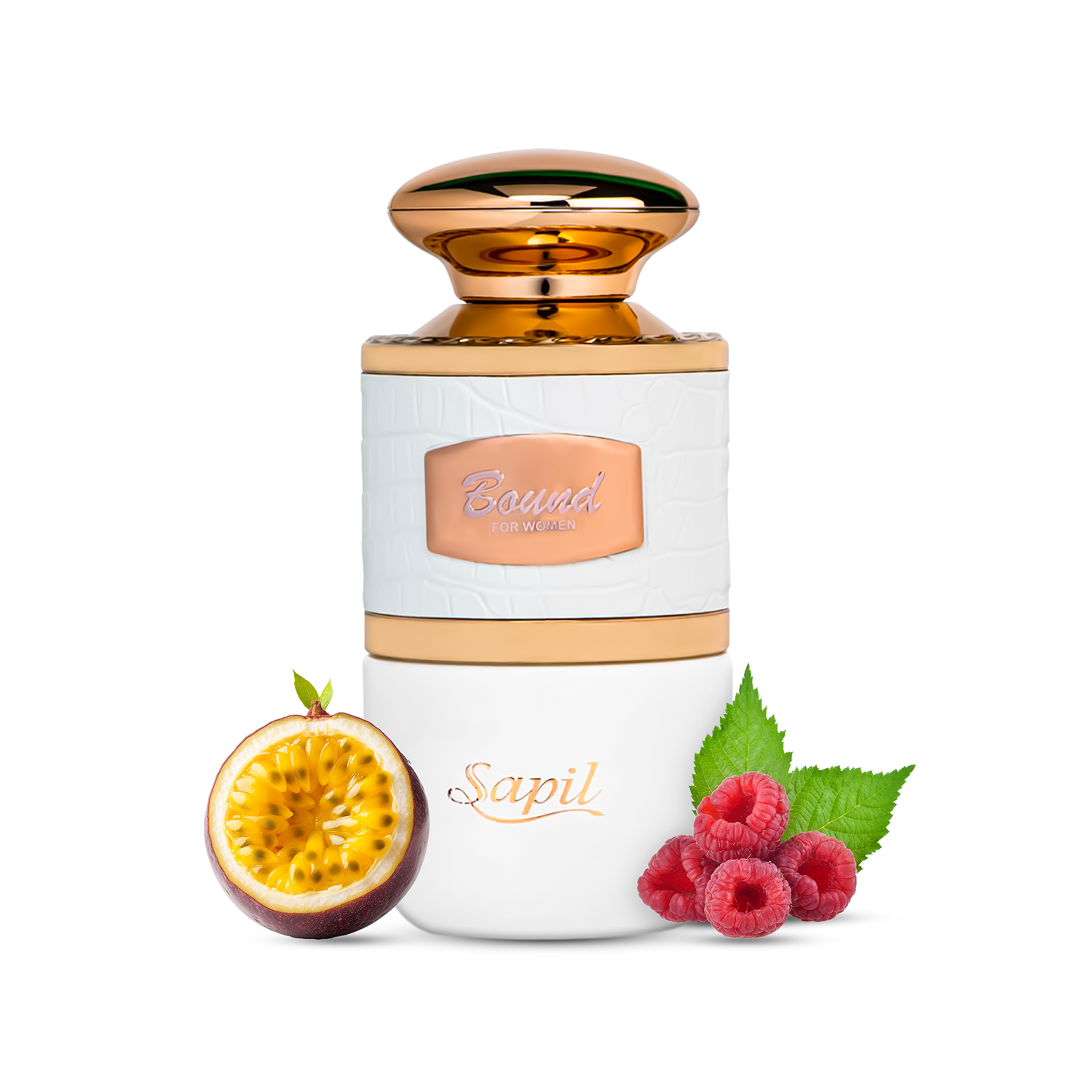 Sapil Bound Eau de Parfum 100ml fruity ingredients visual