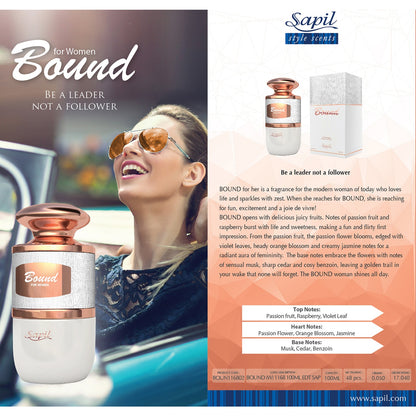 Sapil Bound Eau de Parfum 100ml product information layout