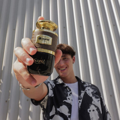 Sapil Bound Gift Set 100ml photographed in hand outdoors