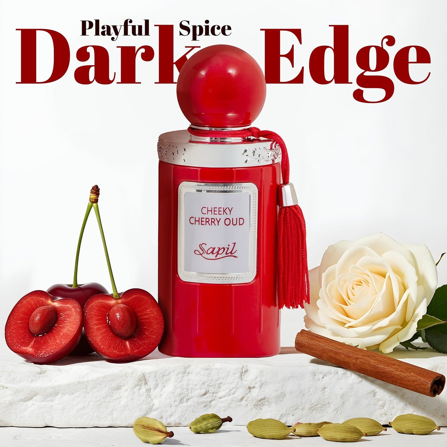 Sapil Cheeky Cherry Oud 100ml Eau de Parfum spice and cherry