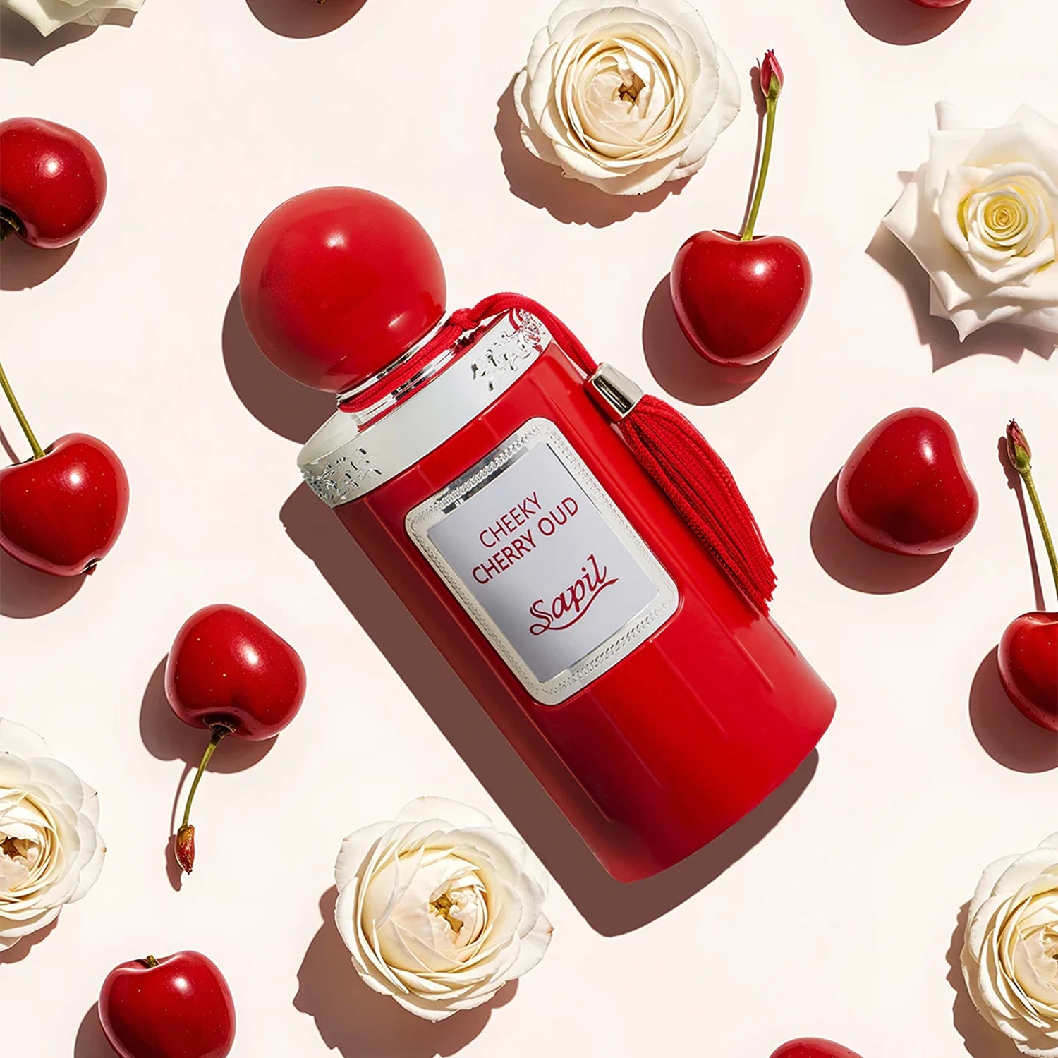 Sapil Cheeky Cherry Oud 100ml Eau de Parfum with roses