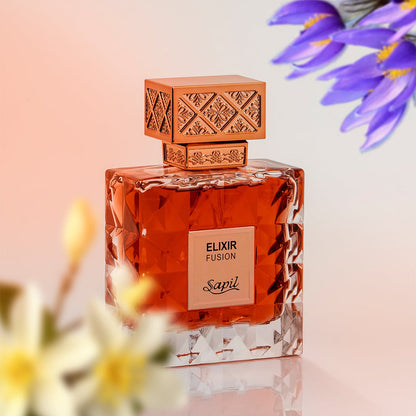 Sapil Elixir Fusion 100ml Eau de Parfum floral background