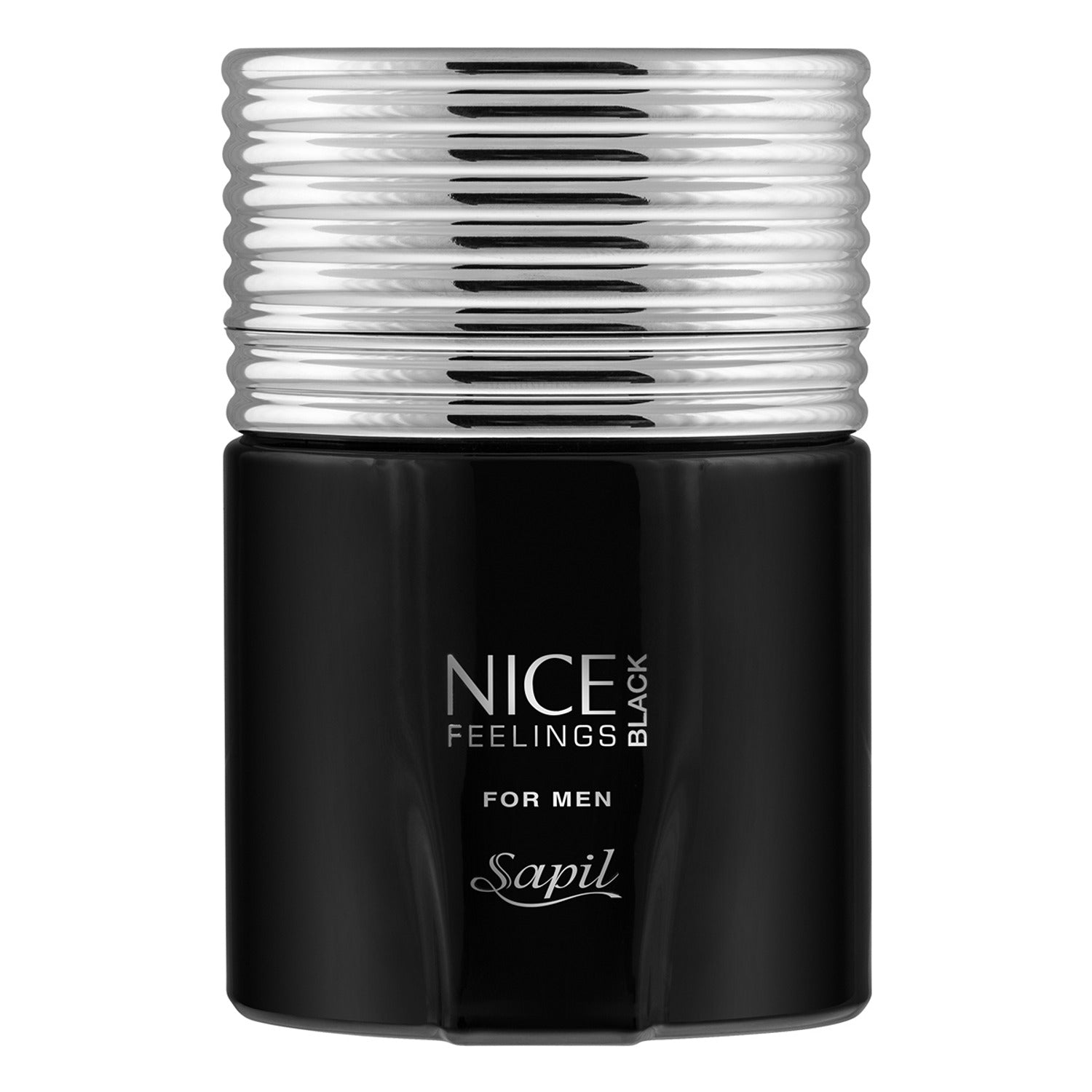 Sapil Nice Feelings Black Edition 75ml perfume bottle close up