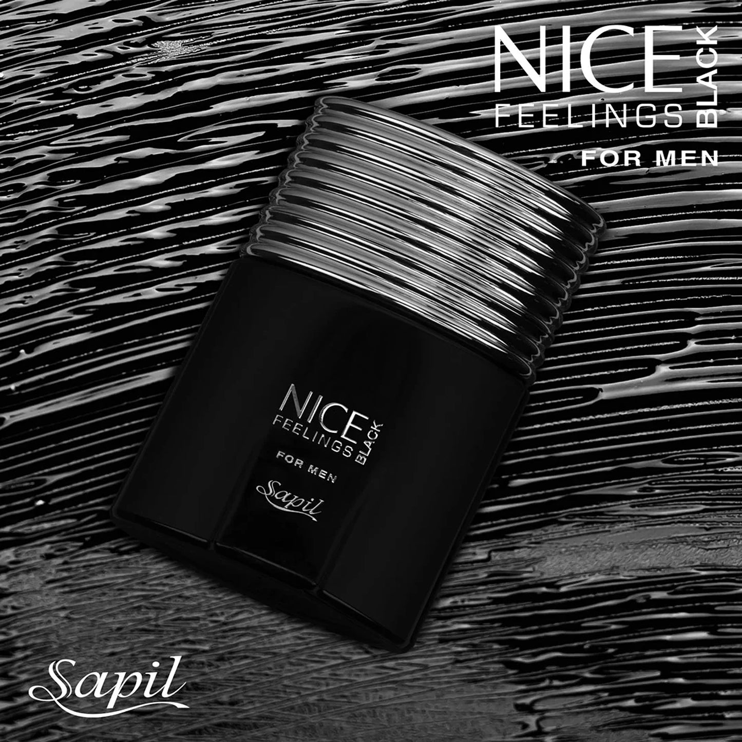 Sapil Nice Feelings Black Edition 75ml styled product display