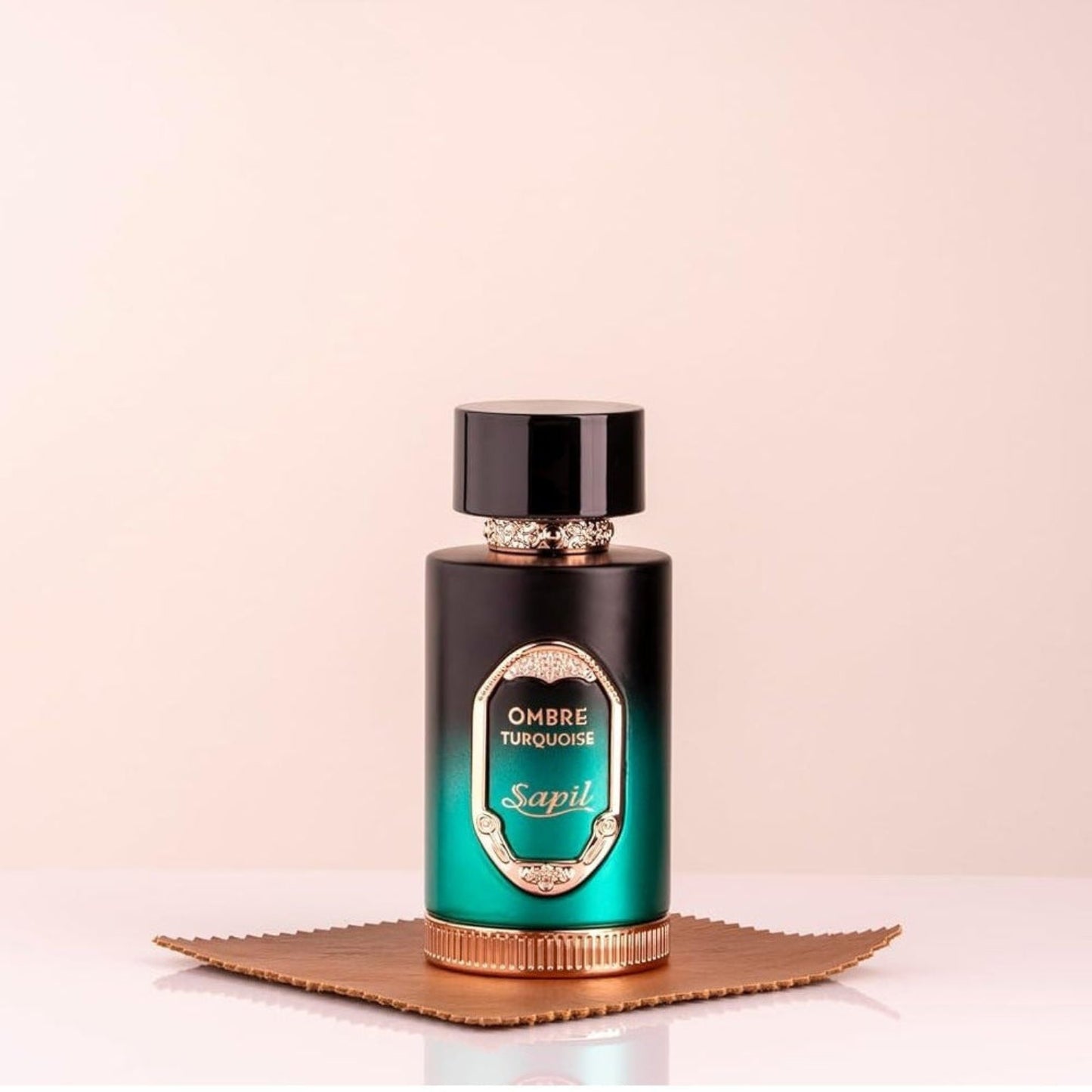 Sapil Ombre Turquoise Eau de Parfum 100ml bottle on soft background