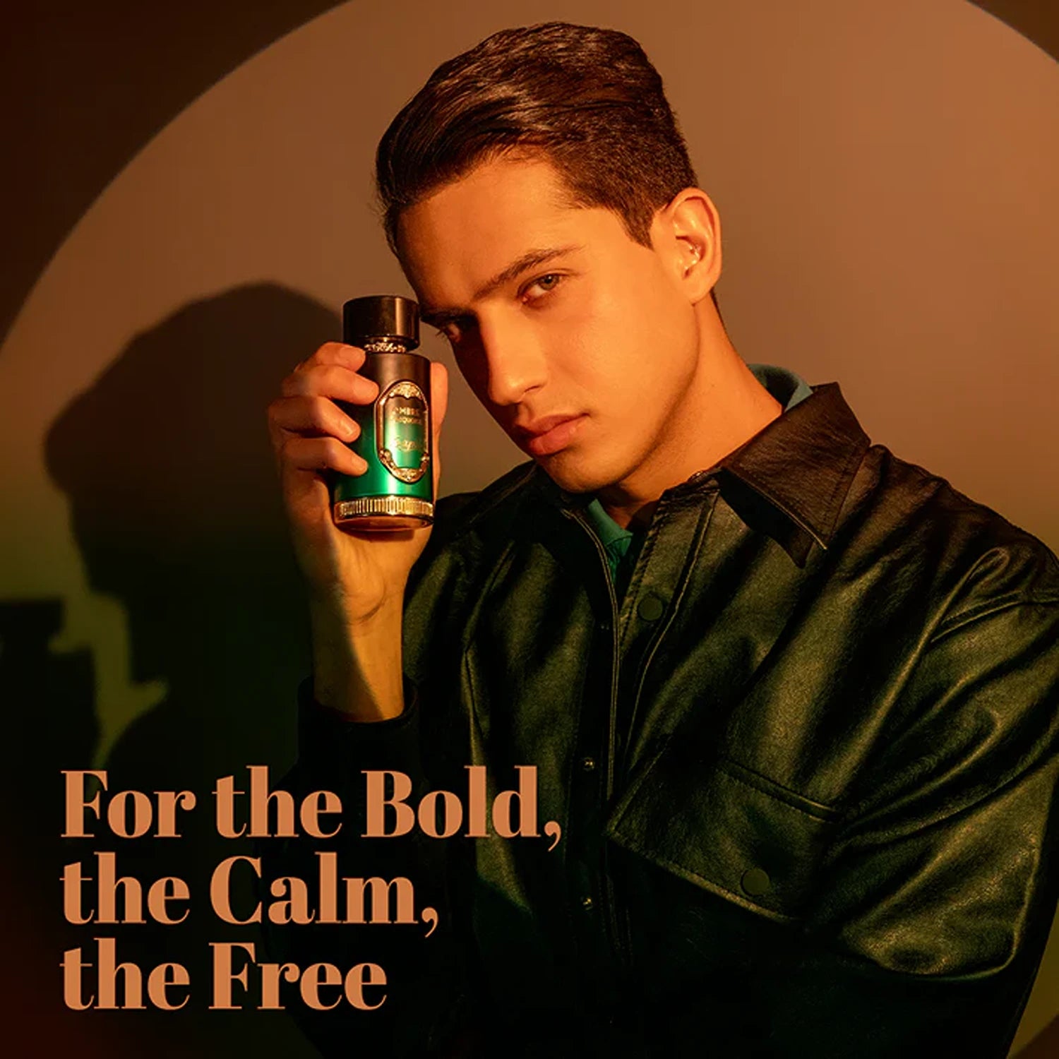 Sapil Ombre Turquoise Eau de Parfum 100ml held by a man in dark jacket