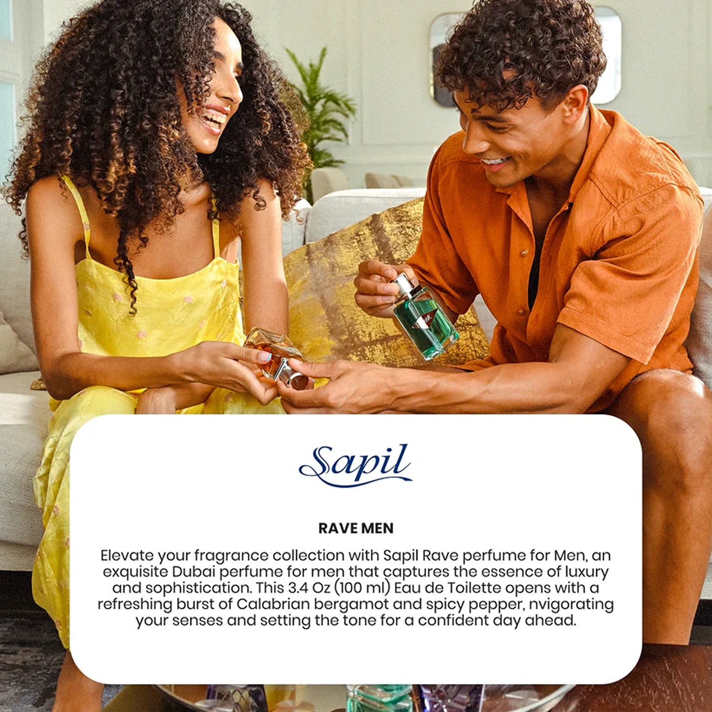 Sapil Rave Eau de Toilette 100ml unboxing and lifestyle scene