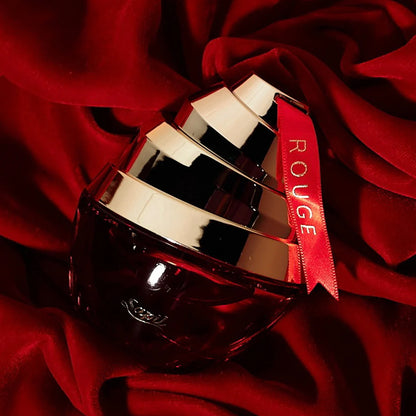 Sapil Rouge Eau de Parfum 100ml bottle on red satin fabric