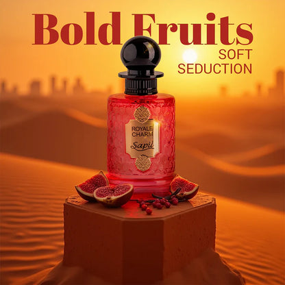 Sapil Royale Charm Eau de Parfum 100ml with spotlight and elegant shadow effects