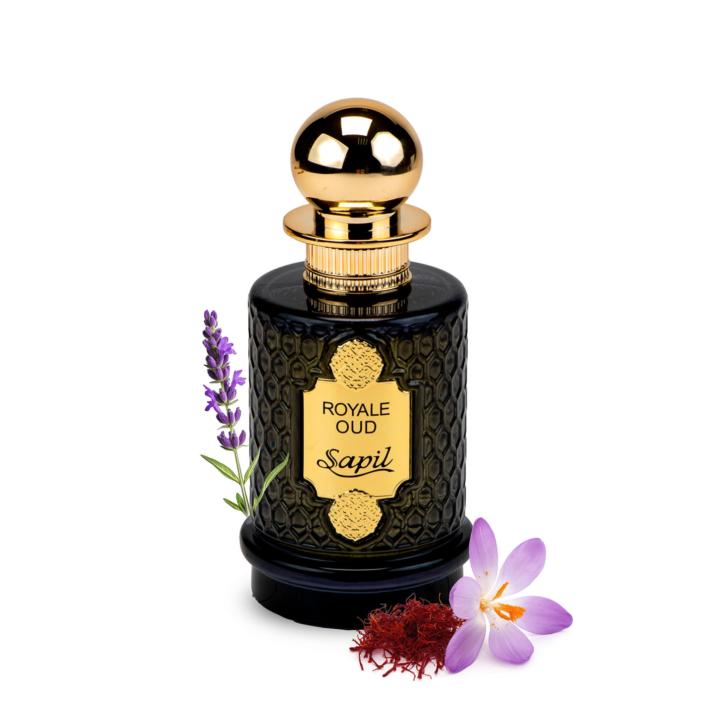 Sapil Royale Oud perfume bottle with lavender and floral notes