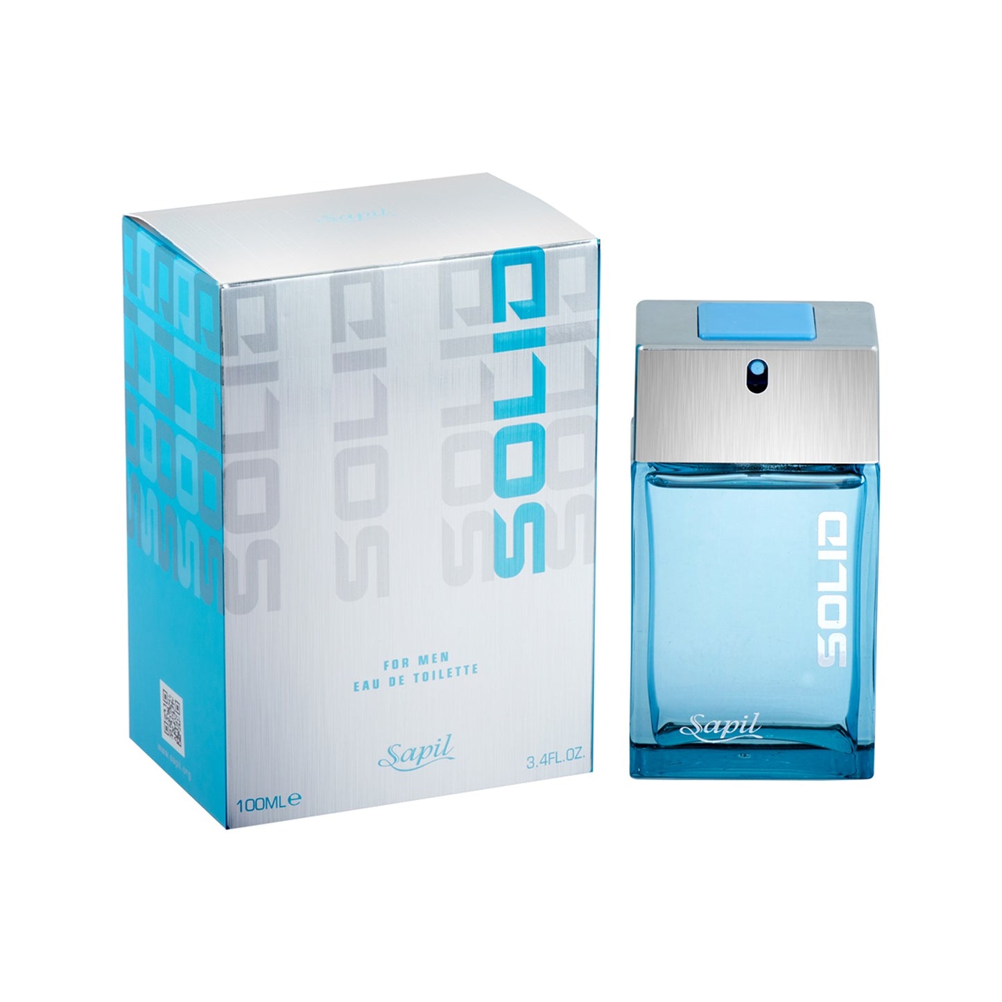 Sapil Solid 100ml EDT Mens bottle with packaging box