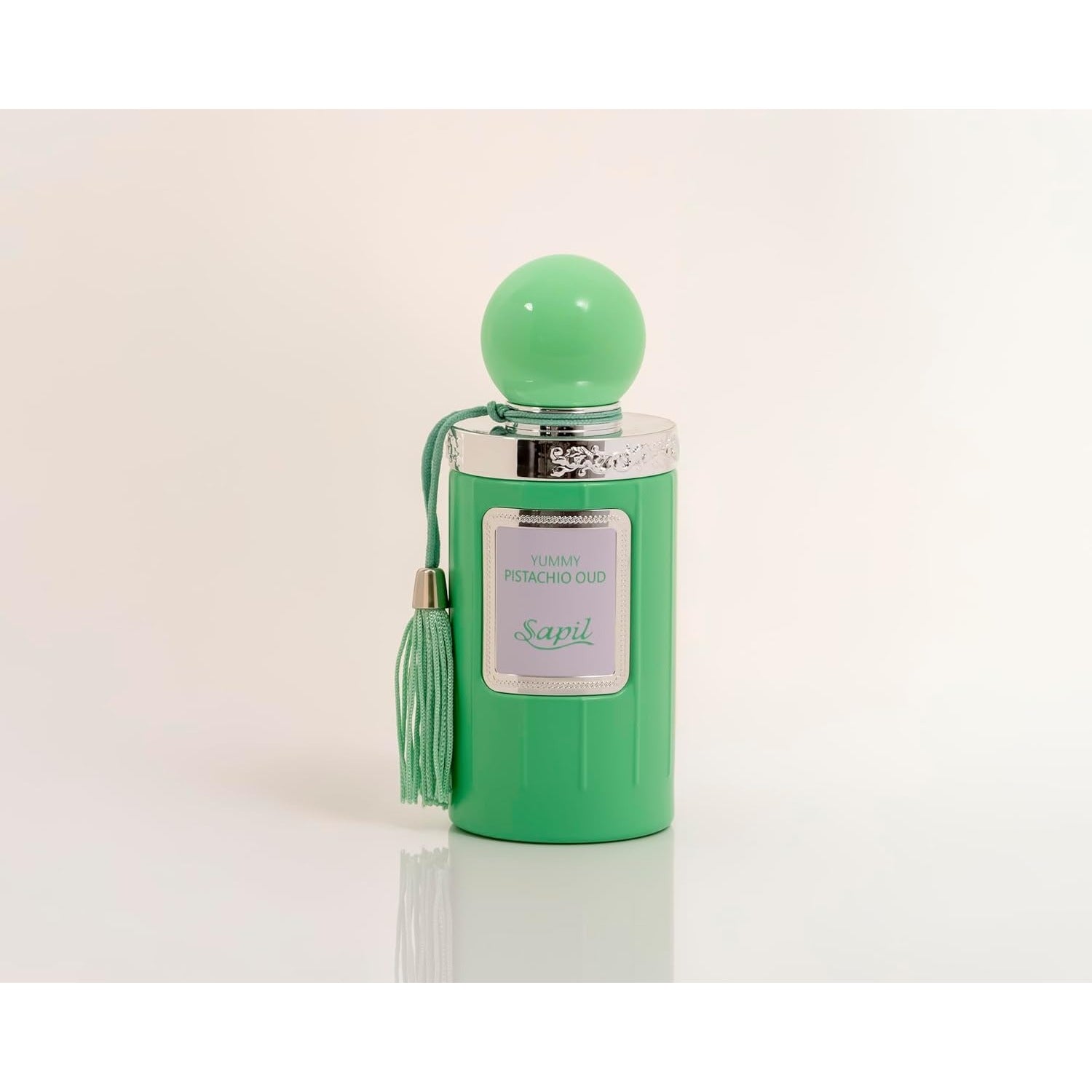Sapil Yummy Pistachio Oud bottle front view standalone