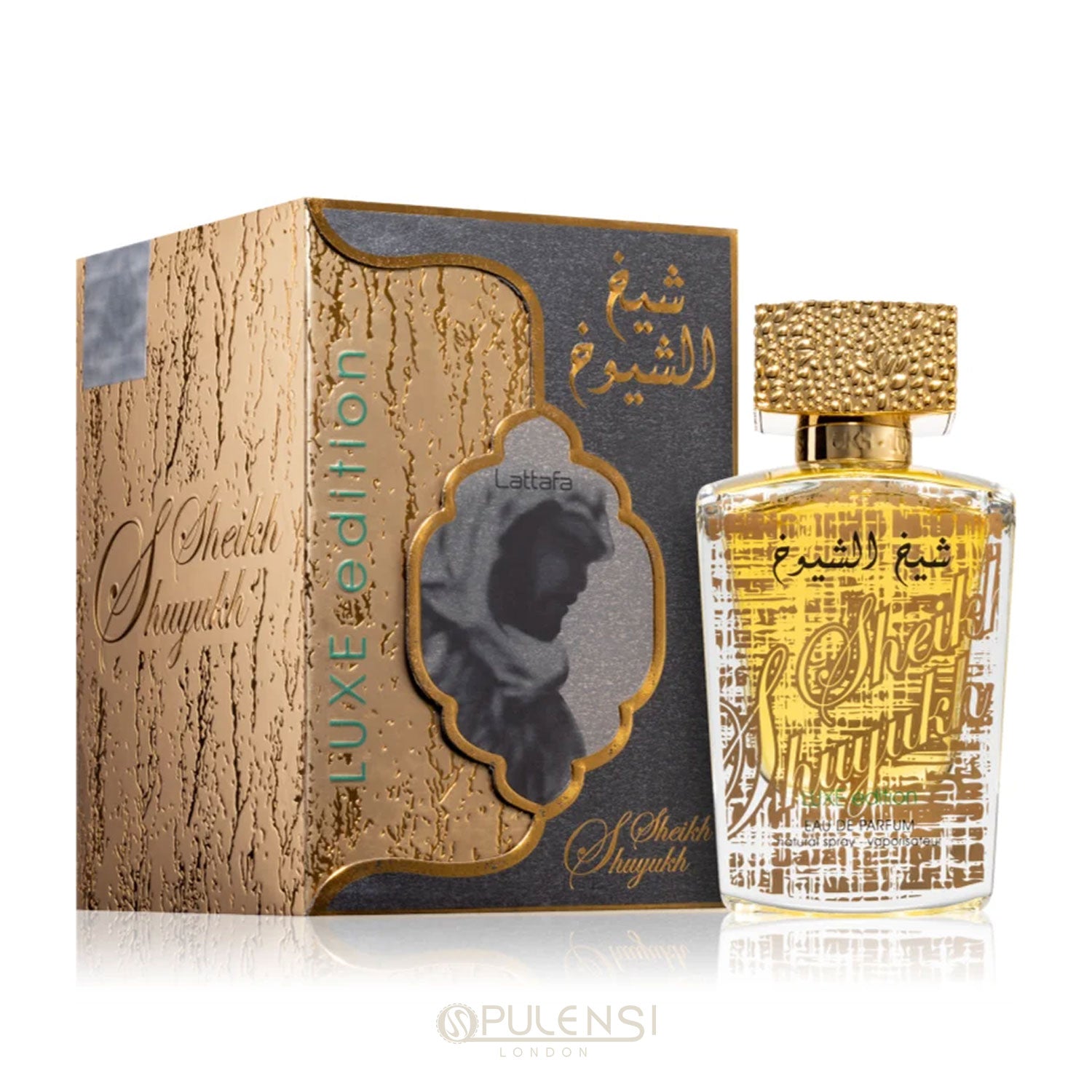 Lattafa Sheikh Al Shuyukh Luxe Edition EDP 100ml box and bottle