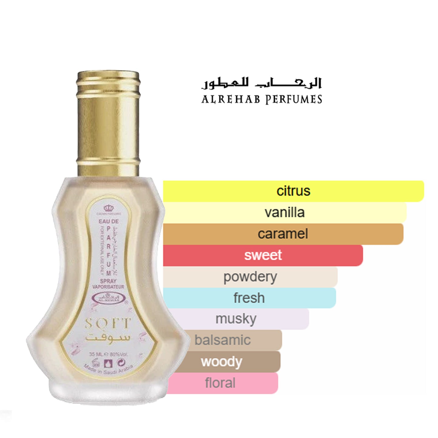 Weiches 35 ml EDP-Parfüm von Al Rehab