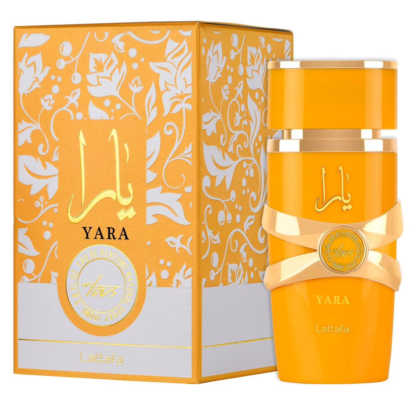 Yara Tous EDP 100ml By Lattafa Perfume bottle and box