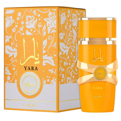 Yara Tous EDP 100ml By Lattafa Perfume bottle and box