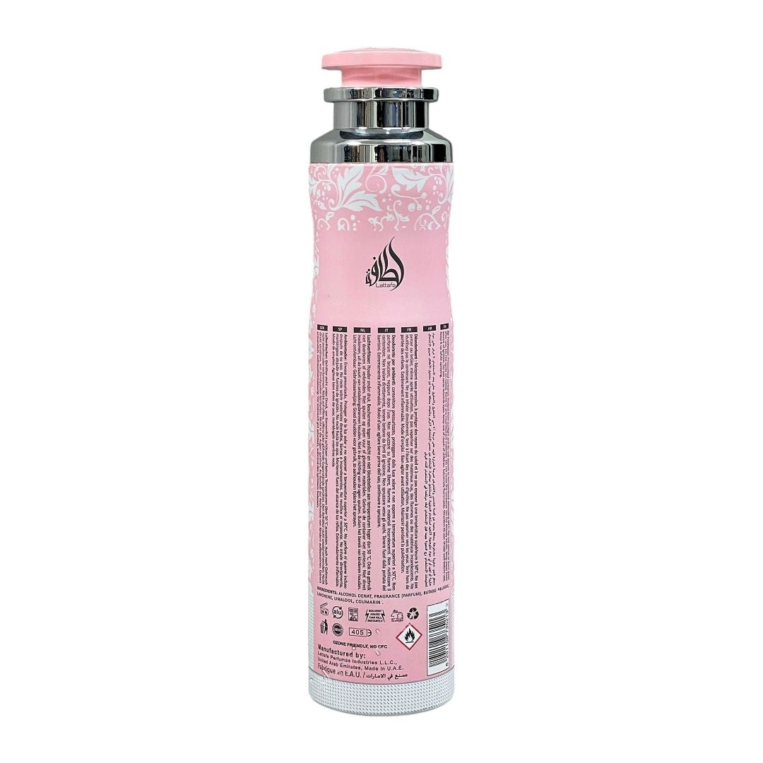 Yara Pink Air Freshener 300ml by Lattafa back can view