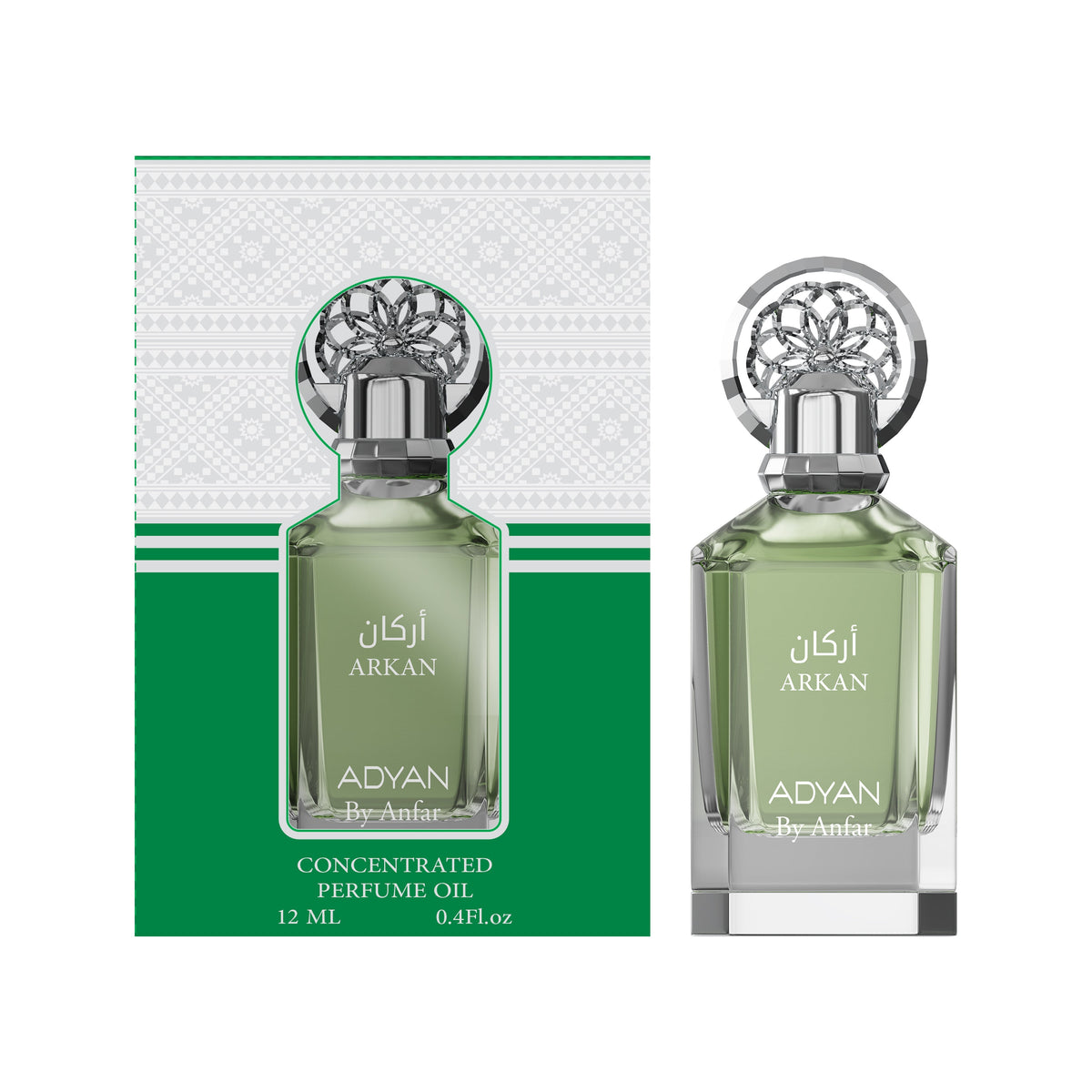 Adyan Arkan 12ml concentrated perfume oil bottle and box