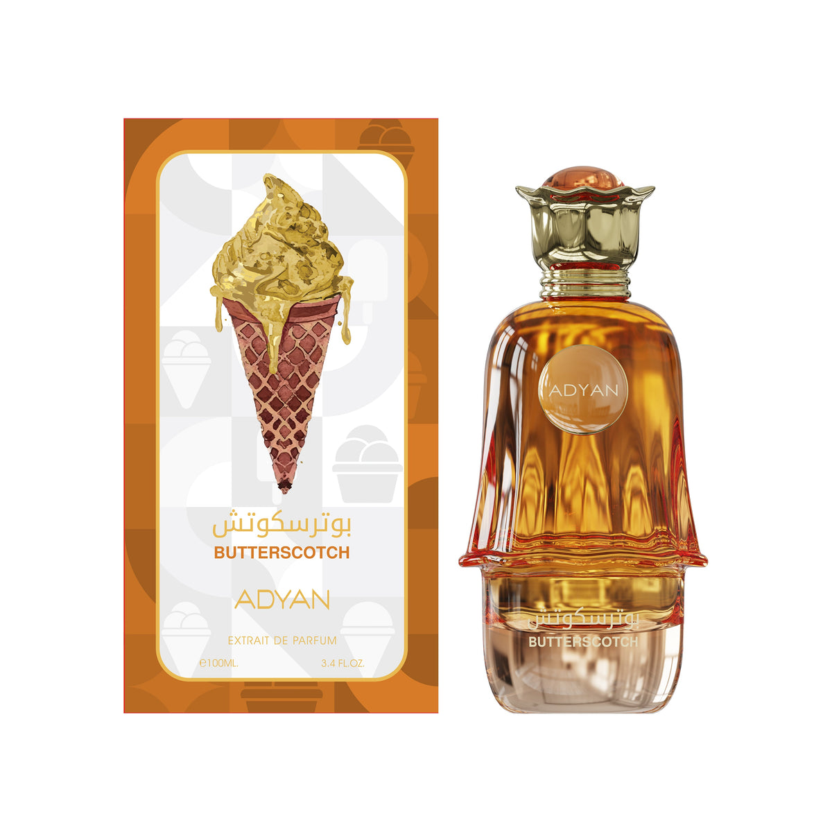 Adyan Butterscotch 100ml Extrait de Parfum bottle and box