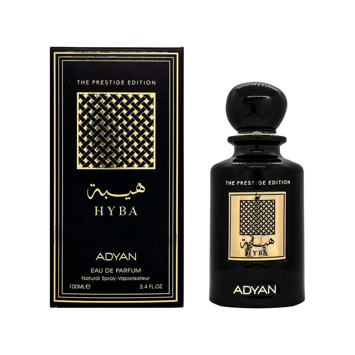 Adyan Hyba 100ml Eau de Parfum black and gold bottle with presentation box
