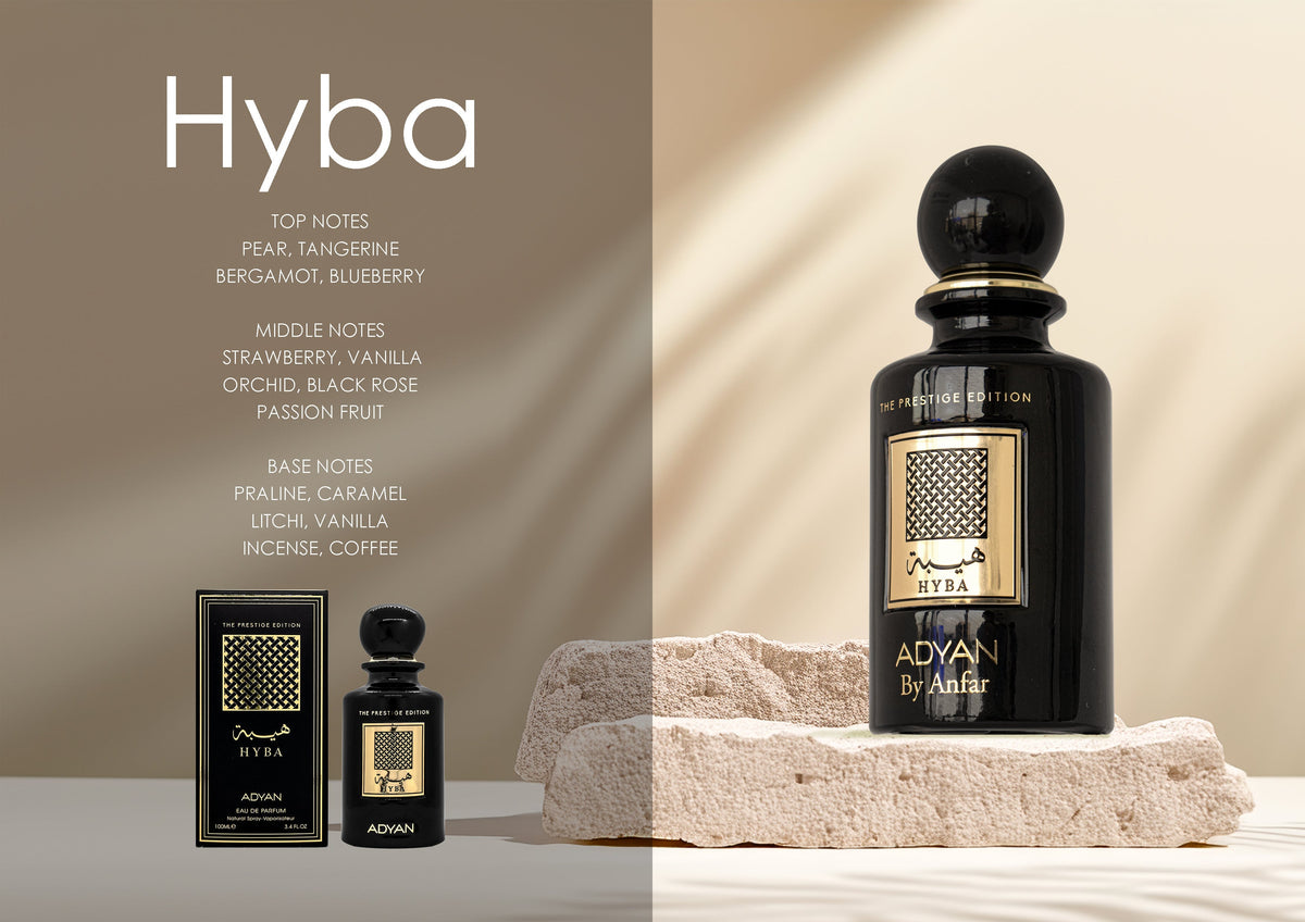 Adyan Hyba fragrance notes and 100ml perfume bottle