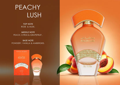Adyan Peachy Lush manufacturer fragrance notes and product presentation
