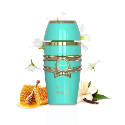 Adyan Riviera Pastels of Arabia 100ml Extrait de Parfum bottle and box