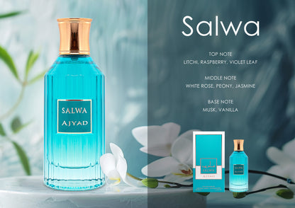 Ajyad Salwa fragrance notes and perfume bottle