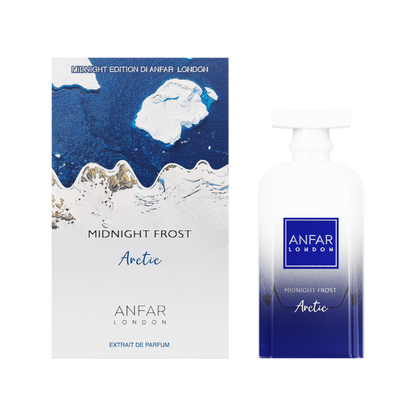 Anfar London Midnight Frost Arctic 100ml Extrait de Parfum bottle and box