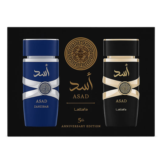 Asad &amp; Asad Zanzibar Eau de Parfum Spray, 100 ml, Geschenkset zur 5. Jubiläumsausgabe