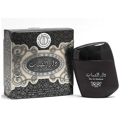 Dar Al Shabaab EDP 100ml with Deodarant by Ard Al Zaafaran bottle and box