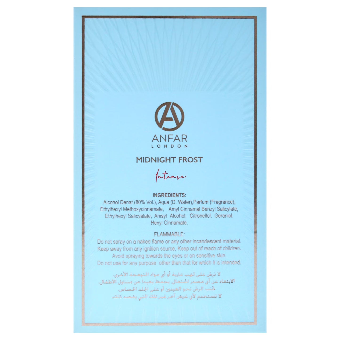 Anfar Midnight Frost Intense 100ml Extrait Parfüm Herren