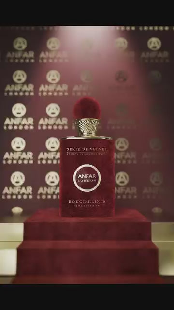 Anfar London Rouge Elixir Extrait de Parfum 100ml bottle video cover background
