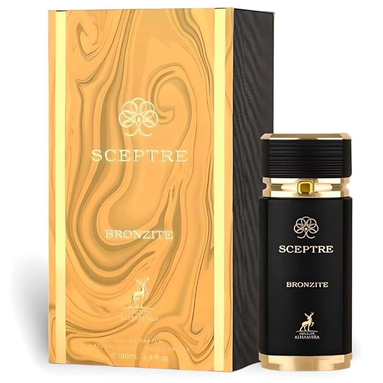 Sceptre Bronzite 100ml EDP by Maison Alhambra bottle and box