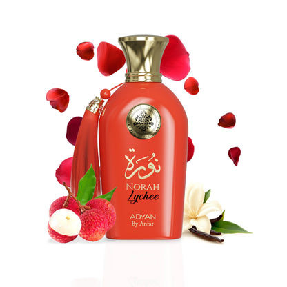Adyan Norah Lychee 100ml Eau de Parfum bottle and box