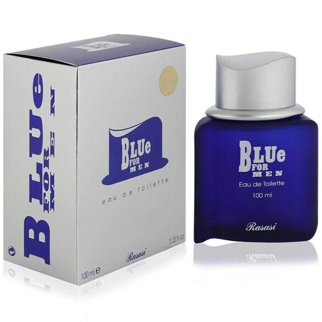 Blue for Men Eau de Parfum 100ml - Rasasi bottle and box