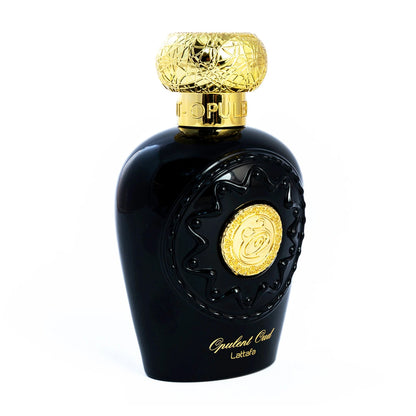 Opulent Oud 100ml EDP by Lattafa bottle angled view