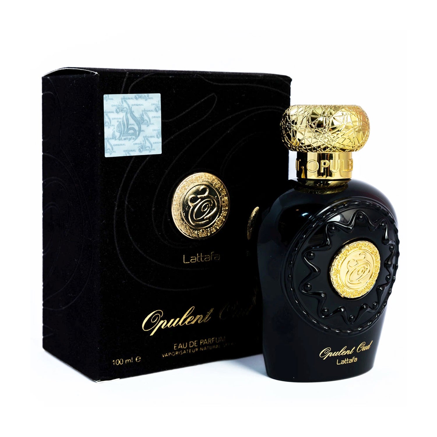 Opulent Oud 100ml EDP by Lattafa bottle and box