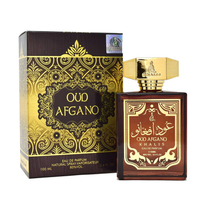 Oud Afgano 100ml Eau De Parfum Khalis bottle and box
