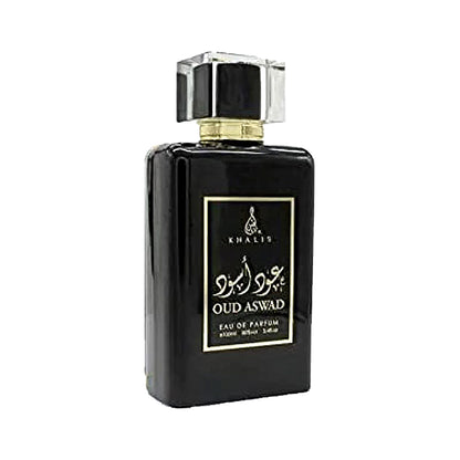 Oud Aswad 100ml EDP Khalis bottle angle view