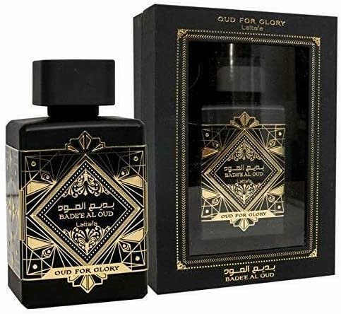 Lattafa Badee Al Oud Oud for Glory box and bottle 2