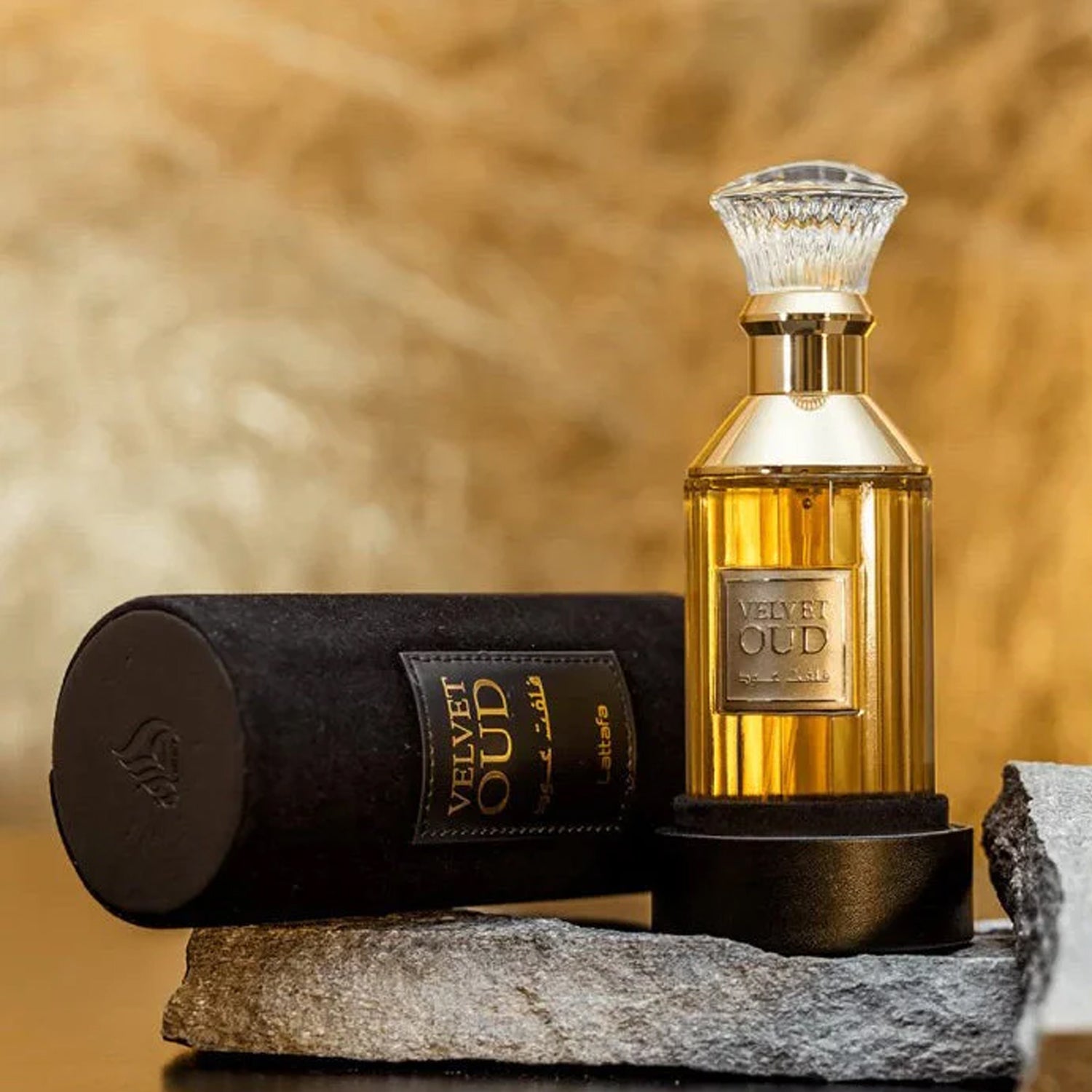 Velvet Oud Perfume 100ml EDP by Lattafa display banner