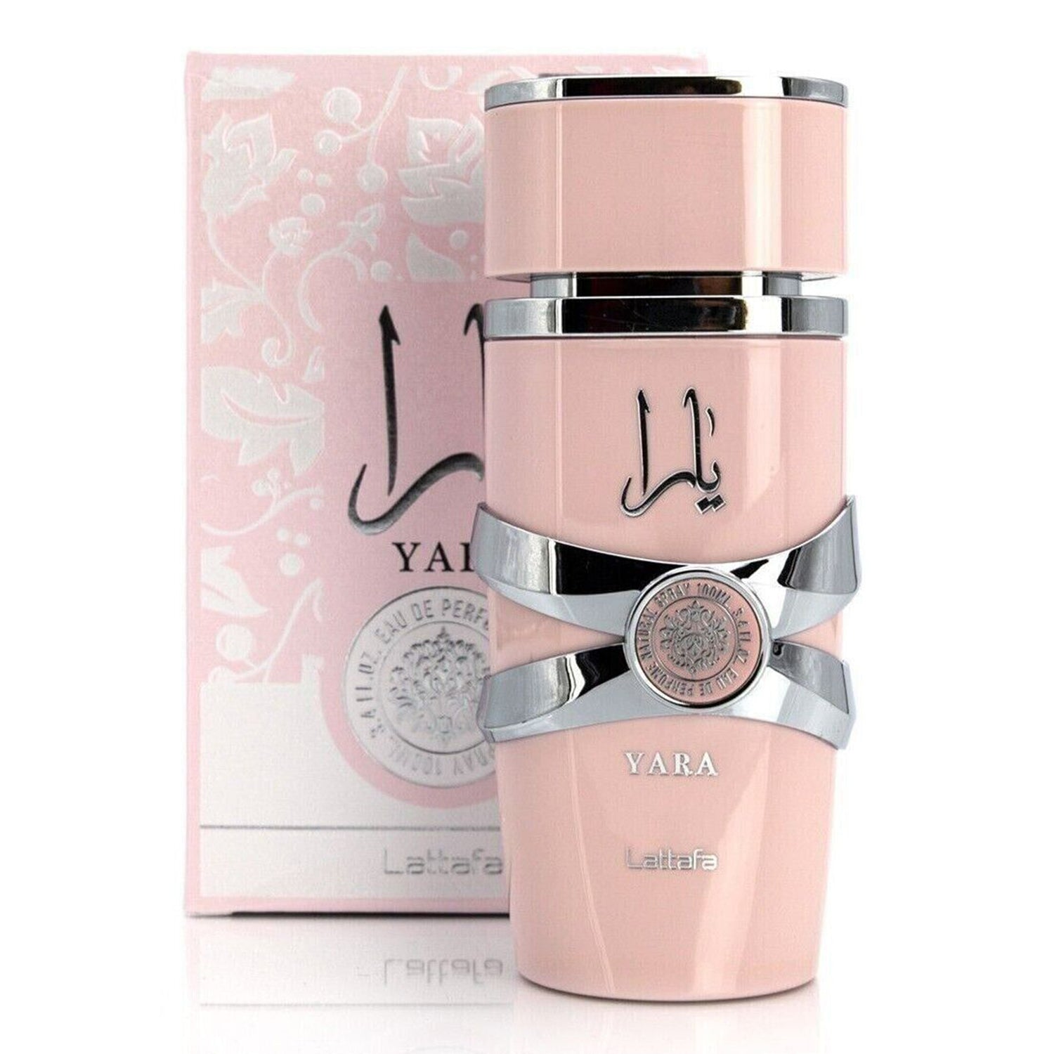 Yara Eau De Parfum 100ml by Lattafa box and bottle